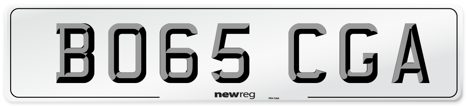 BO65 CGA Number Plate from New Reg